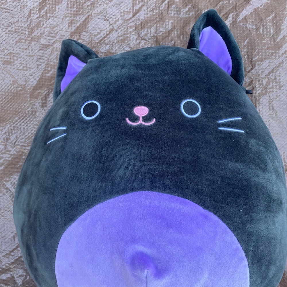 Squishmallows Black and Purple Cat Bed